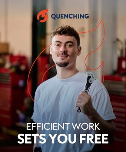 QUENCHING Self Adjusting Crowfoot Wrench, 9.5" Auto Jaw 9/16" to 1-1/4", 14 to 32 mm, Rust Resistant & Power Grip, Space-Saving Alternative to Wrench Sets for Car and Home Repairs - size: 9.5" Wrench
