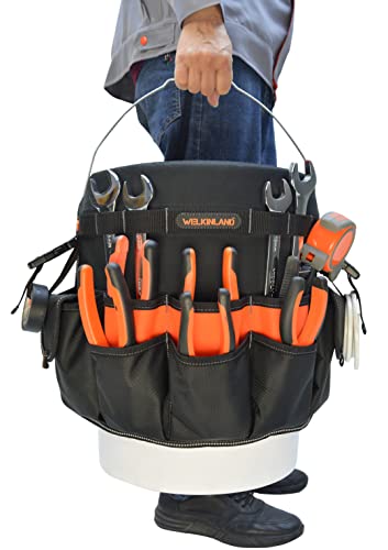 WELKINLAND 5 gallon bucket tool organizer, 5 gallon bucket holder, bucket liner, Bucket tool organizer, Tool bucket, Bucket tool bag, Bucket organizer, Bucket bag organizer, Bucket organizer