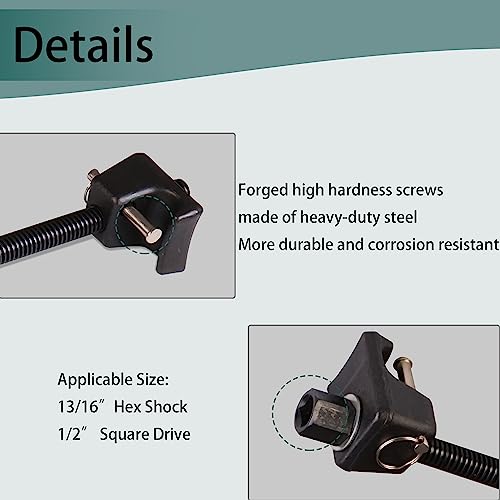 MOSTPLUS Macpherson Strut Spring Compressor Tool Set with Locking Pins, Universal Dual Heavy-Duty Coil Spring Compressor Tool Automotive Forged Hooks 10 Inch Maximum Safe Open, 13/16" Hex, 1/2" Drive