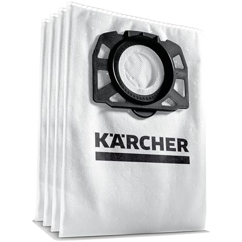 Kärcher Filter Fleece Bags 4 Pack, Compatible with Karcher Wet Dry Vacuum Cleaner Models WD 4, WD 5, WD 5/P, WD 6 - style: Filter Bags for WD 4, WD 5, WD6