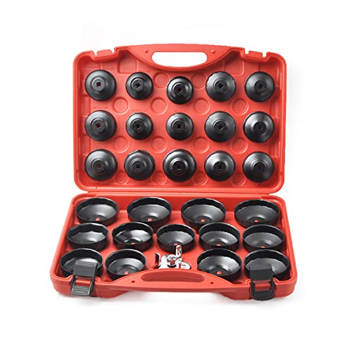 Compatible for 30PCS Cup Type Oil Filter Wrench Set Socket Tool Set for Mercedes BMW VW Audi Volvo Ford