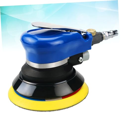 Lurrose 5 Inch Pneumatic Car Polishing Machine Dual-Action Wax Polisher with Wrench for Automotive and Furniture Detailing 1 Set US Plug