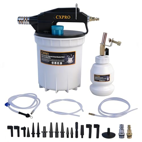 24PCS Brake Bleeder Kit, Vacuum Brake Bleeder Kit | 2L Brake Fluid Extractor and 1L Refilling Bottle, Pressure Clutch Bleeder Kit with 19 Adapters