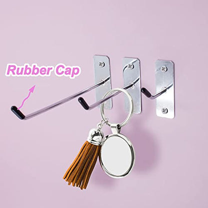 30pcs Wall Mounted Hook Heavy Duty Metal Single Hooks Home Storage Organizer Hanger Stainless Steel Hook Garage Hooks Tool for Garage Shop Retail Office Kitchen Store Display (4in/10cm) - size: 4 inches