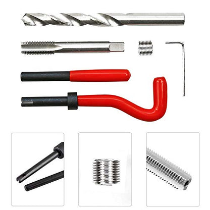 15pcs Thread Repair Kit M12 x 1.0mm Metric Thread Repair Insert Kit Compatible Hand Tool Set for Auto Repairing (M12-1.0)