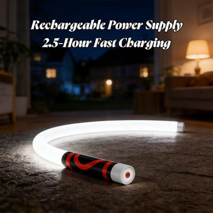 Bendable Led Flashlight Stick, 2026 New Flexible LED Light Stick, 27" Rechargeable Flashlight with High Lumen & 3 Brightness Modes, for Car Repairs, Mechanical Inspection & Tight Spaces (2PC) - color: 2PC