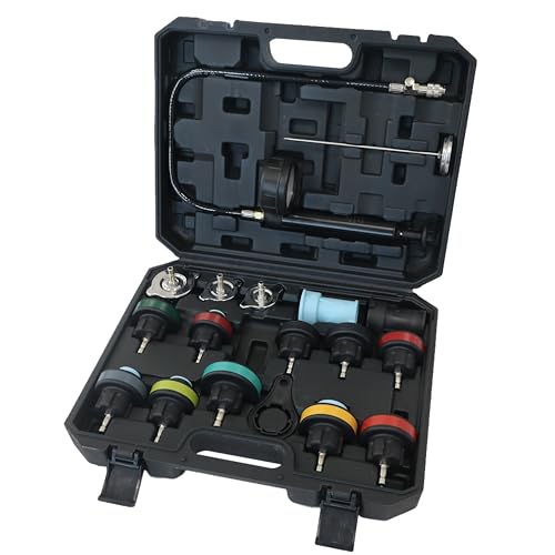 Coolant Pressure Tester Kit, Universal Radiator Pressure Test Pump with Adapters, Cooling System Leak Detector for Car Truck SUV, Fit for BMW Ford Toyota Honda VW Audi