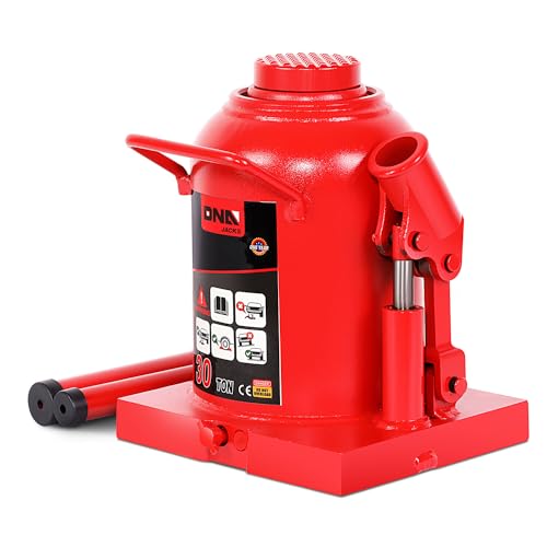 DNA Motoring 30 tons / 60000 lbs Lifting Automotive Welded Hydraulic Bottle Jack for Repair Vehicle, Pickup, Truck, w/Manual Handle, Red,TOOLS-00364 - color: red, style: 30ton