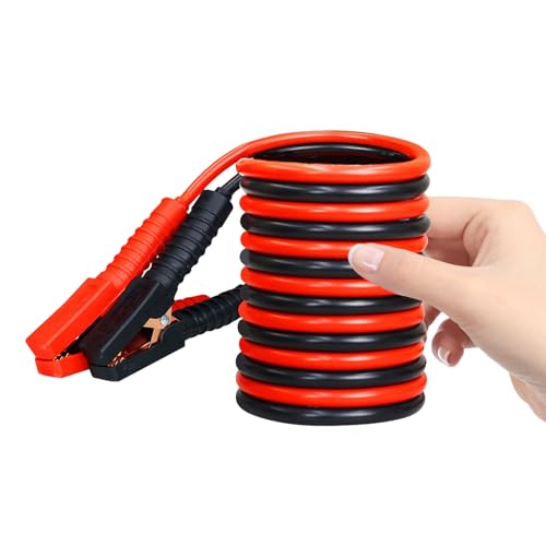 PRETYZOOM Heavy Duty 1000a Copper Emergency Car Jumper Cables 3.8m Fully Covered Battery Booster Wire for Automotive Jump Starting