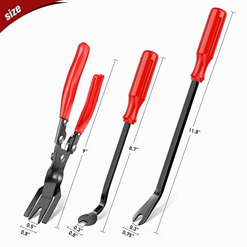 Nilight 3PCS Clip Pliers Set & Fastener Remover Auto Trim Removal Tool Kit Auto Upholstery Combo Repair Kit with Storage Bag for Car Panel Dashboard - color: 3pcs Fastener Remover