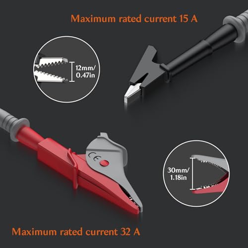 Multimeter Test Leads Kit, 25-Piece Electrical Test Leads Set with Flexible Silicone Wires, Replaceable Multimeter Probes, Large & Small Alligator Clips – Ideal for Engineers & Electricians - size: 25PCS