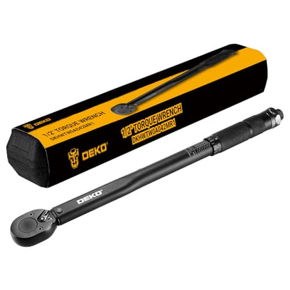 DEKOPRO 1/2 Inch Drive Dual-Direction Torque Wrench, 10-150 Ft-Lb & 13.6-203.5 Nm Range, ±4% Precision, 24-Tooth Chrome Vanadium Ratchet, 16.5inches Anti-Slip Matte Handle - style: 1/2 Inch Torque Wrench