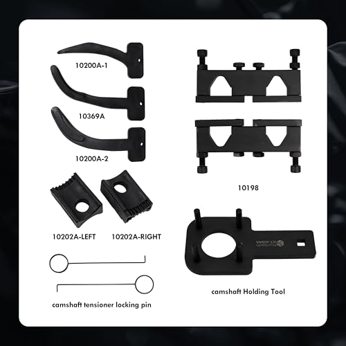 Kuntech Camshaft Phaser Timing Chain Tool Kit for VW Jeep Chrysler Dodge Engines, 3.6 Pentastar Timing Tool Kit – Replaces OEM 10200A, 10202, 10369, 10198A, 2025200090