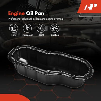 A-Premium Lower Engine Oil Pan Sump with Drain Plug Compatible with Toyota Land Cruiser 2008-2014, Sequoia 2008-2014, Tundra 2007-2014, Lexus LX570 2008-2014, V8 5.7L Only, Replaces 12102-38010