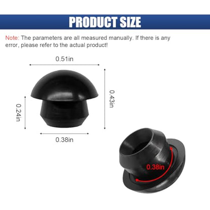 Bottle Jack Floor Jack Oil Filler Plug, Rubber Hydraulic Oils Filler Plug Bung, Universal 8mm Floor Jacks Accessory, Horizontal Jacks Top Pressure Rod for Oil Reservoir Fill Hole (6PCS) - size: 6PCS