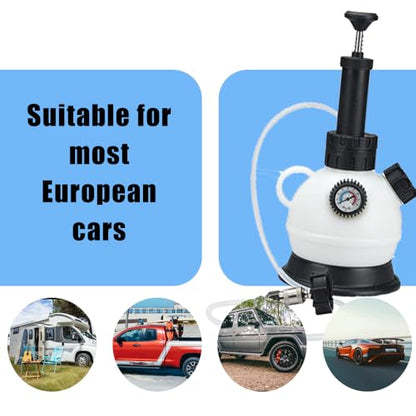 2L Manual Brake Bleeder Fluid Pump, Professional Brake Bleeder Kit with 1L Brake Fluid Bleed Bottle, Brake Fluid Bleeder Kit,Brake Bleeding Vacuum Pump Kit for Most European Car Models