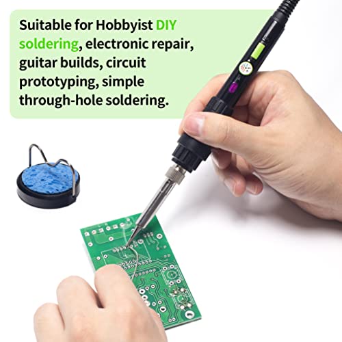 YIHUA 947-III 60W Soldering Iron Kit Temperature Adjustable 428-896°F 2-IN-1 Soldering Kit with Simple Soldering Iron Stand and Cleaning Sponge 110V US Power Plug - style: Basic Style - 2-IN-1 Analog Iron