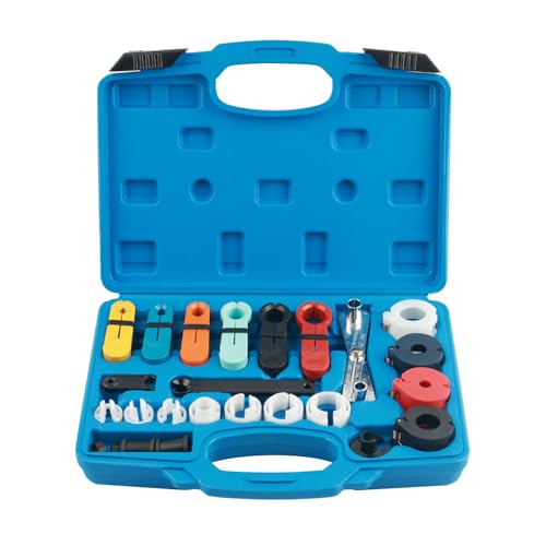 25PCS Fuel Line Disconnect Tool Set,Multiple Types Fuel Line Removal Tool Kit for Automotive Lines Quick Disconnect Tools,Transmission Lines Disconnects Tools Set Mechanics Kit