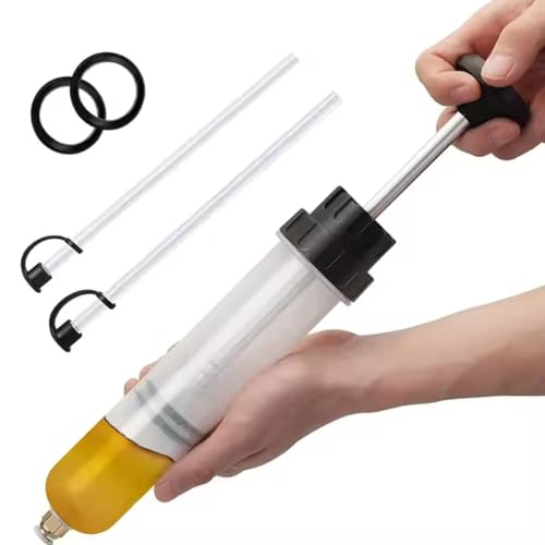200CC Fluid Extractor Pump, Oil Change Syringe with Hose, Manual Fluid Extractor/Fill Pump for Car Fluid Transfer