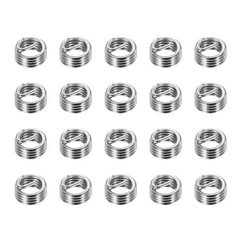 PATIKIL Wire Thread Inserts M3x0.5 Metric 1D 3mm, 20Pcs 304 Stainless Steel Helical Coiled Wire Screw Threaded Sleeve Sheath for Mechanical Equipment Automotive Repairs - size: M3x0.5, 3mm