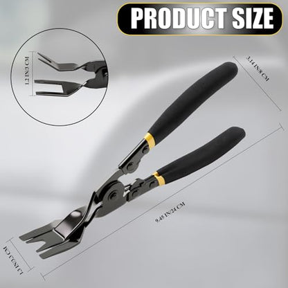 1PCS Car Clip Pliers Tool, Panel Clip Pliers Set Fastener Remover, Auto Retainer Clip Trim Rivet Removal Tool, Auto Door Car Upholstery Trim Clip Removal Tool (Black & Yellow) - color: Black & Yellow - 1 Pcs Clip Removal Plier