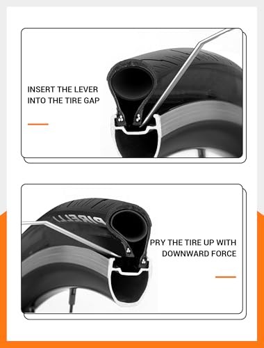 SARDVISA Bike Tire Levers| Ultra Strong Tire Levers & Stainless Steel Tire Spoons, Bike Tire Removal Tool for Road or Mountain Bike Tires, Must Have Bike Tire Tool in Bike Tire Repair Kit - size: 3-Pack Stainless Steel