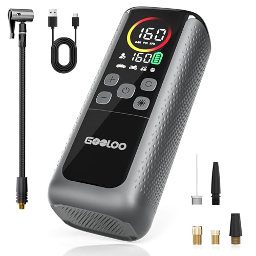 GOOLOO GT160 DUAL Heavy-Duty Tire Inflator Portable Air Compressor | Built for Heavy-Duty Vehicles • 160 PSI Max • Dual-Cylinder Pump • 10000mAh Battery • Fast Inflation
