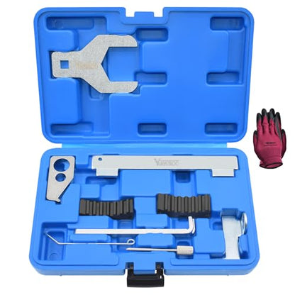 9PCS Engine Camshaft Alignment Locking Timing Tool with Water Pump Wrench | Compatible with Chevrolet Cruze Aveo Orlando Vauxhall Opel Astra Mervia Vectra Zafira Alfa Romeo Fiat 16V 1.4 1.6 1.8