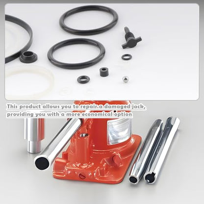 20 Ton Vertical Bottle Jack Repair Kit, Hydraulic Jack Full Oil Seal & O-Ring Replacement Tool Set