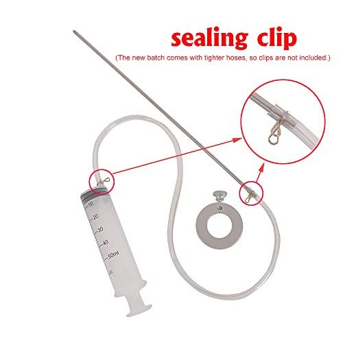 Motorcycle Fork Oil Level Tool, Fork Oil Level Gauge Fork Oil Tool Kit Fork Oil Tool Gauge Suspension Level Tuning Syringe Shock Adjuster with Adjustable Ring