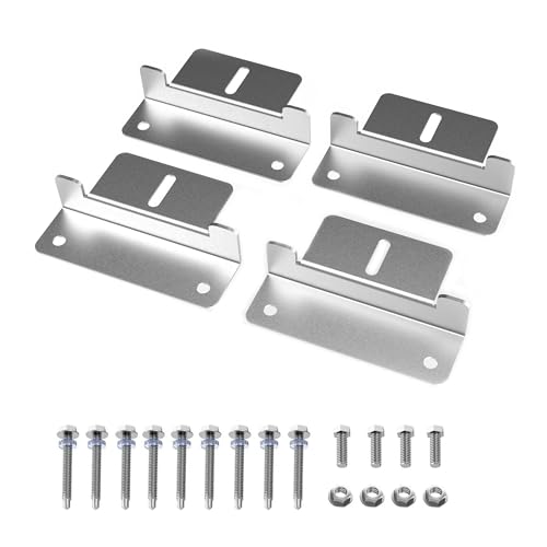 ACOPOWER Solar Panel Mounting Z Bracket - Set of 4 for RV Boat Off Gird Installation,Sliver,HY-Z1-M - size: Z Bracket