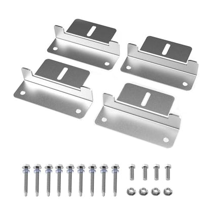 ACOPOWER Solar Panel Mounting Z Bracket - Set of 4 for RV Boat Off Gird Installation,Sliver,HY-Z1-M - size: Z Bracket
