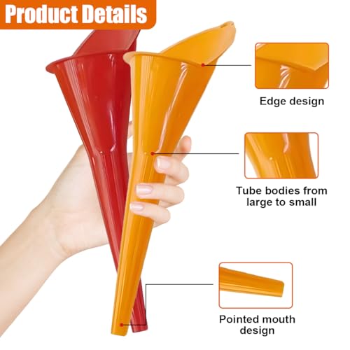 Long Neck Oil Funnel, Plastic Spill Saver Funnels, Small | Multi-Function Funnel for All Automotive Oils, Water, Diesel Fuel, Lubricants, Engine Oils, Kerosene and Other Liquids - color: Small