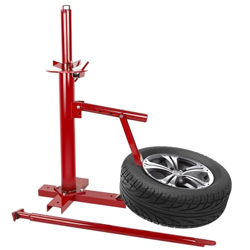 Manual Tire Changer, Portable Bead Breaker for 8” to 16” Tires | Heavy duty iron build with stable X-base. Fits 8"-16" tires for cars, ATVs & lawnmowers. Portable for home garage small shop - size: for 8” to 16” Tires