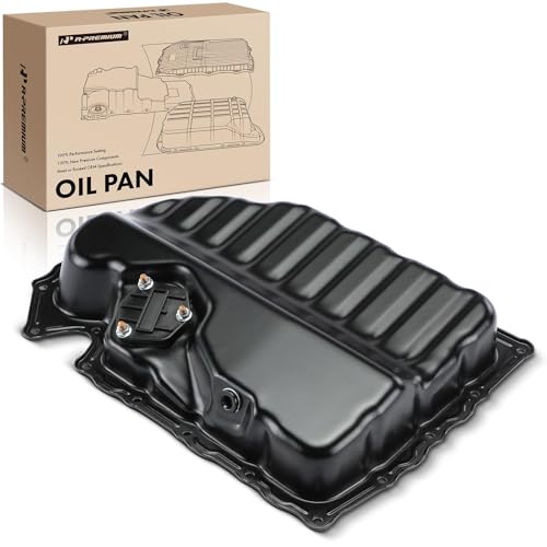 A-Premium Lower Engine Oil Pan Sump with Drain Plug Compatible with Volkswagen Jetta, Passat, Passat CC, Golf, Tiguan, Beetle, CC, Eos & Audi A3, A3 Quattro, Q3, Q3 Quattro, TT, TT Quattro, 1.8L 2.0L - style: Oil Pan Only