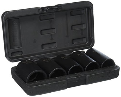 Titan 15345 1/2" Drive 12 Point Axle Nut Socket Set - 5 Piece (30mm, 32mm, 34mm, 36mm, 39mm) - size: 5-Piece Set