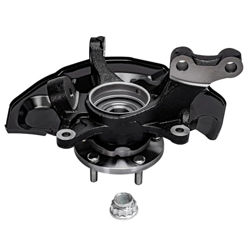 Detroit Axle - Front 4pc Steering Knuckles Kit for 07-09 Toyota Camry, 2 Steering Knuckles & Wheel Bearing Hubs 2 Outer Tie Rods 2007 2008 2009 Replacement - size: 4SU48725/Kit