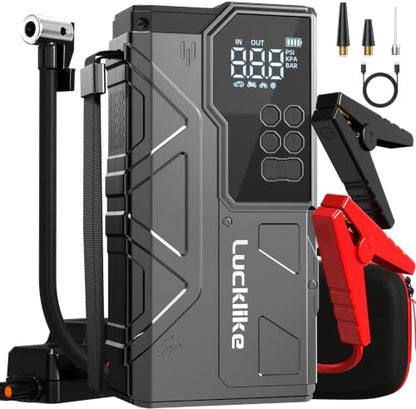 7000A 150PSI Car Battery Jump Starter with Air Compressor Battery Jump Box | for 12V(All Gas/12L Diesel), 21800mAh Car Battery Jumper Starter Portable with Auto-Shutoff Tire Inflator, 800lm Light