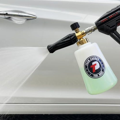 Tool Daily Foam Cannon for Pressure Washer with Car Wash Soap, 64 Fl Oz | Adjustable Snow Foam Lance 1.5 Liter, Additional Orifice Nozzle 1.1mm, 1/4" Quick Connect