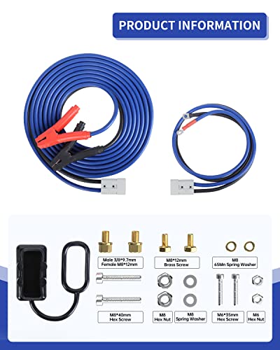 SAFEMATE 0 Gauge 30FT Heavy Duty Jumper Cables for Diesel Trucks, Pickup & SUV – 1000A Booster Cable with Quick Connect Plug, Tangle-Free, Carry Bag – 12V/24V - size: 0 Gauge - 30 Feet