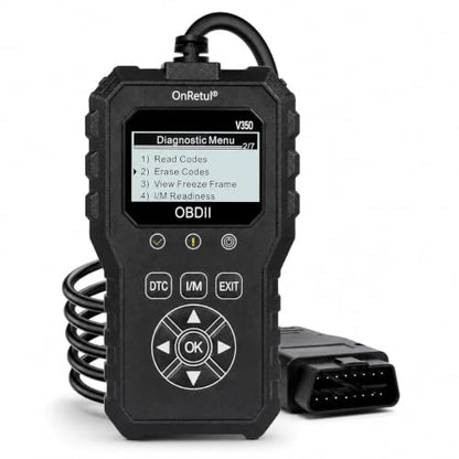 V350 OBD2 Diagnostic Diagnostic Tool Tool, Code Reader, Engine Light Diagnostic Tool, Battery Voltage Tester, for OBD2 Cars & Trucks Since 1996