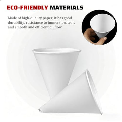 50PCS Disposable Car Paper Funnel, 6oz Vehicle Engine Oil Cone Shaped Vehicle Funnels Dispenser, Foldable Spill Free Automotive Paper Dispenser, Universal for SUV Automobile Truck - color: 50PCS