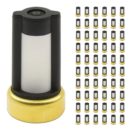 60PCS Fuel Injector Filter Baskets, 101 Micron Repair Kit | Universal Fuel Injector Seal Kit with 6mm x 3mm x 12mm Filters, Replacement Parts for Automotive Injector Repair