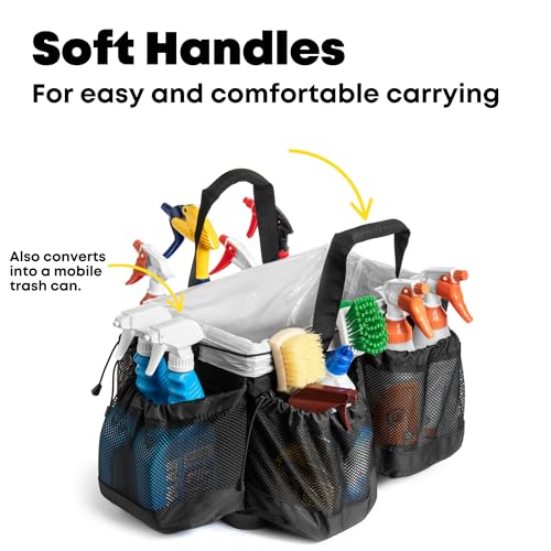 Pro Caddy for House Cleaning, Auto Detailing, Bike Detailing, Cleaning Supplies and Tools, Jet Black