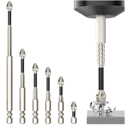 High Magnetic Screwdriver Drill Bit Set - 6pcs K5 Impact Resistant Non Slip Bit - Screwdriver Bit Set - Magnetic Screwdriver Set - 25 50 65 70 90 150mm (6pcs) - color: 6 Pcs