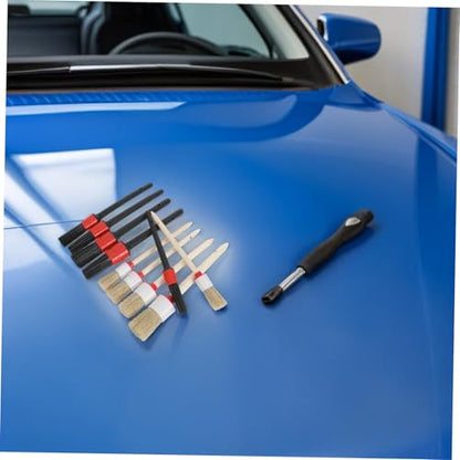 10pcs Car Cleaning Brushes Set, Auto Interior Detailing Brush with Pp Bristles, Dust Removal Tool for Dashboard, Air Conditioner Vents, and Engine Cleaning