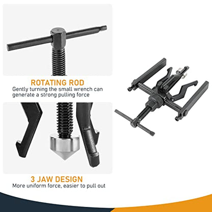 ATPEAM 3 Jaw Inner Bearing Puller - Heavy Duty Pilot Bearing and Bushing Removal Tool for Cars and SUVs
