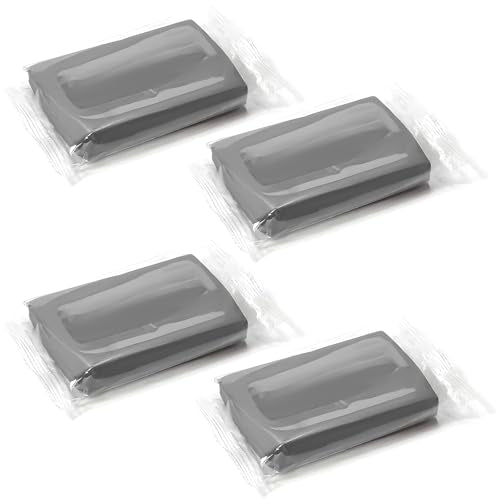 4 PCS Car Clay Bar, Damage Free Auto Cleaning Clay with Washing & Adsorption Capacity, Premium Grade Magic Wash Bar No Scratch Detailing Cleaner Kit for SUV RV Truck (Gray) - color: Gray, size: 4 PCS