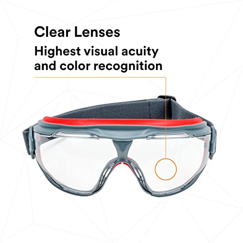 3M GoggleGear 500 Series GG501SGAF, Clear, Scotchgard Anti-fog Lens, 1 Pair