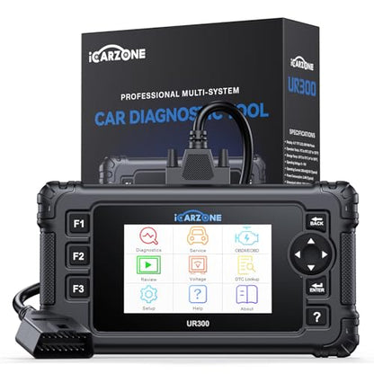 UR300 Diagnostic Scan Tool for All Cars, 48 Resets with 200+Subfuncitons, 4000+Bidirectional Test Items, Battery Registration, OBD2 Scanner, ECU Coding for BMW/VW/Audi, CAN-FD Supported